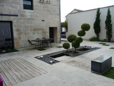 patio contemporain création de jardin